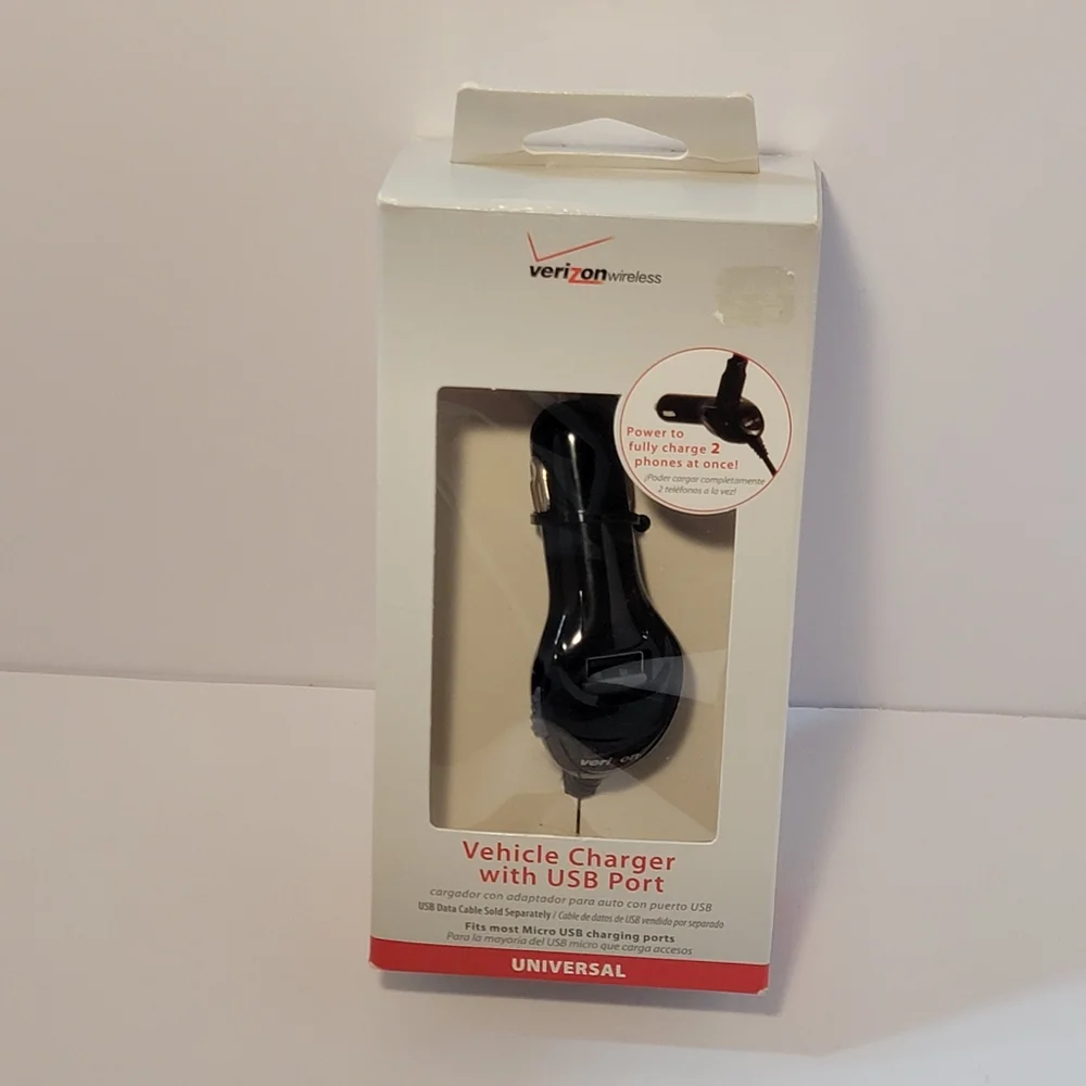 💚 Verizon Car Vehicle Charger With USB Port‎ Universal New